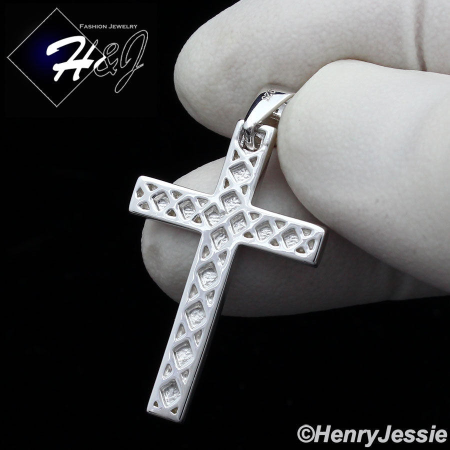 Men Women 925 Sterling Silver Plain Cross Pendant | Silver & Gold | SP194