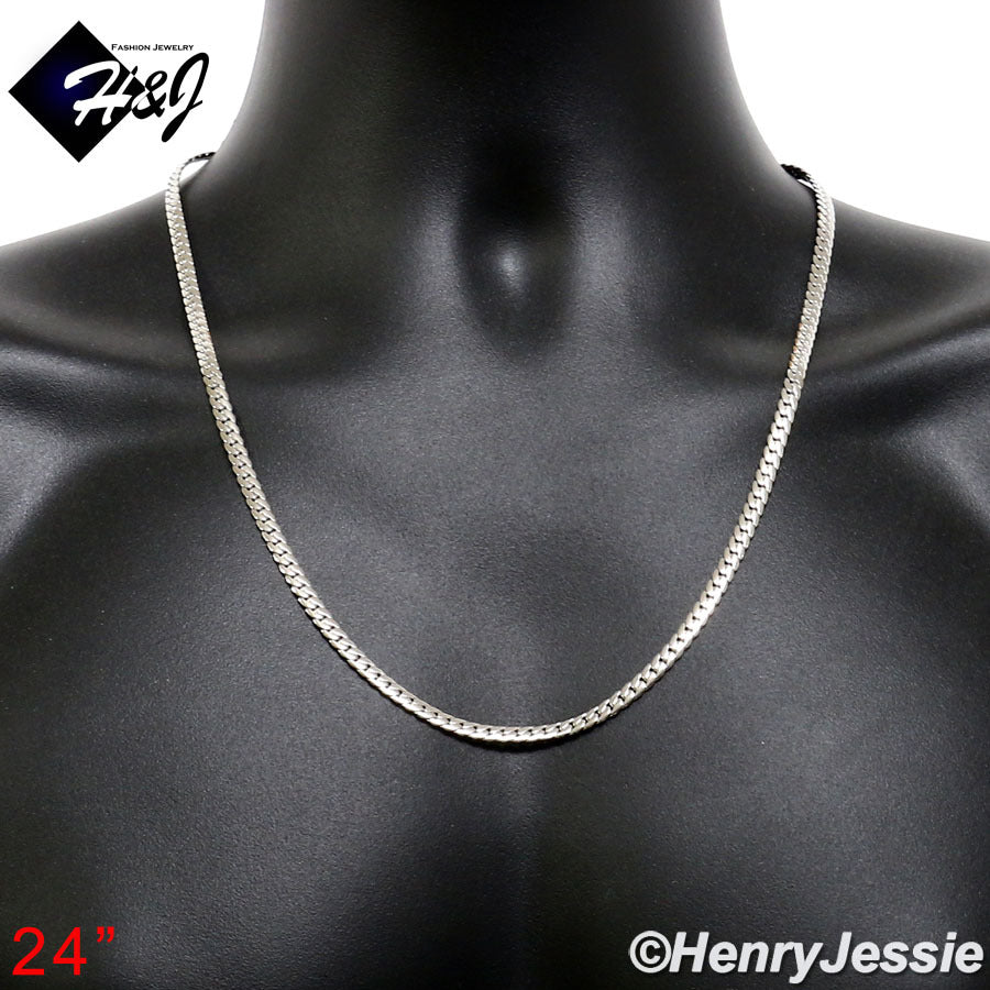 Men's 316L Stainless Steel Silver Miami Cuban Curb Chain Bracelet Necklace | 3/4/5/6/8mm | 7.5"-40" | N155