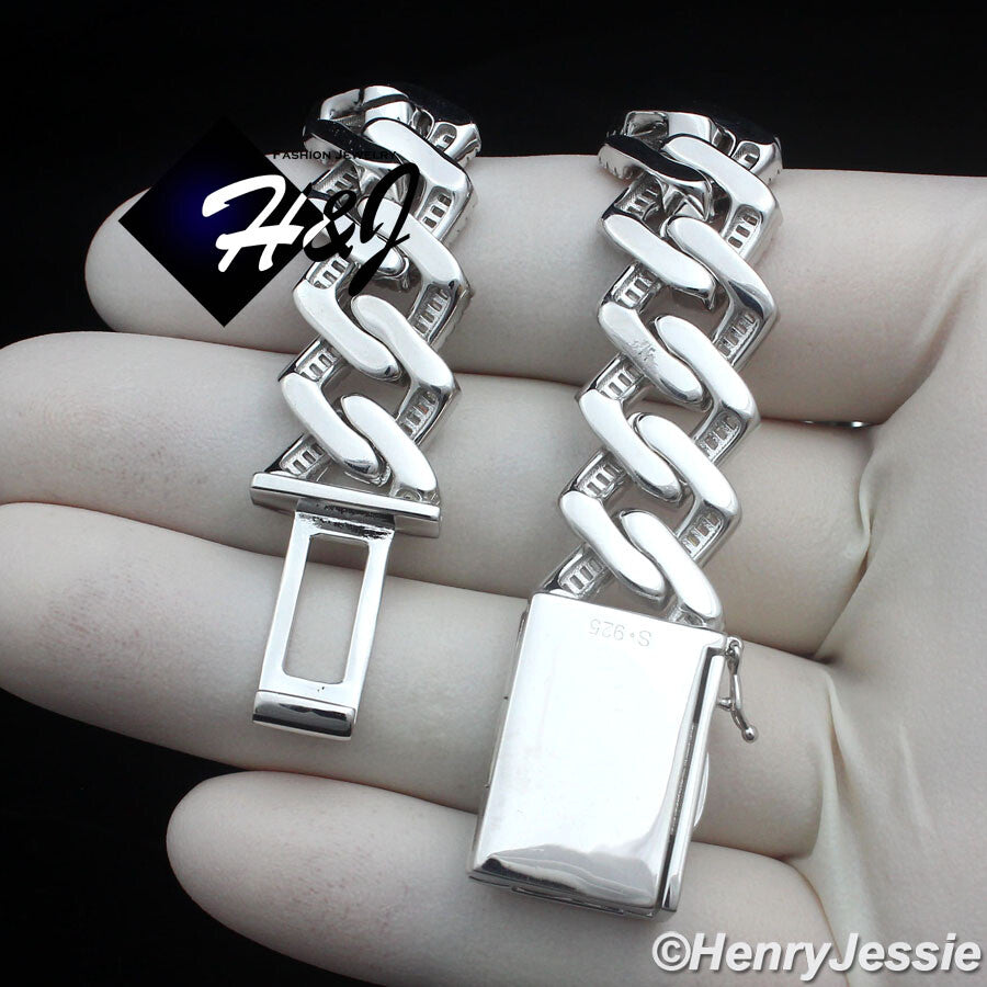 Men's Icy Baguette CZ Miami Cuban Chain Necklace | 925 Sterling Silver | SN22