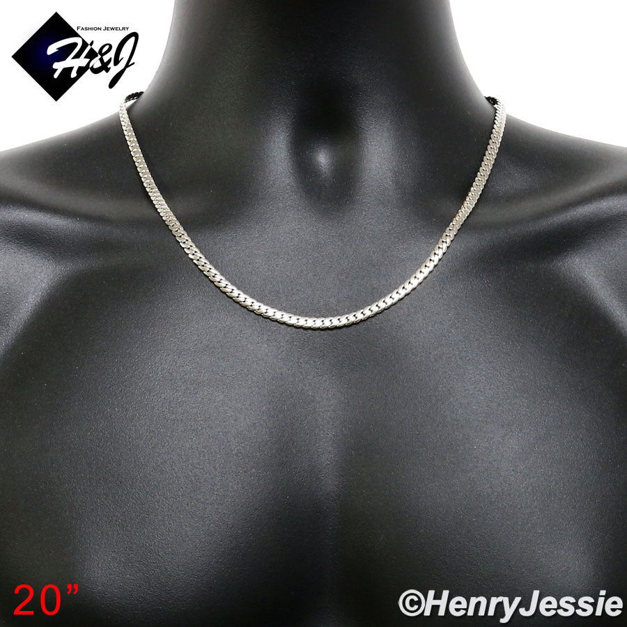 Men's 316L Stainless Steel Silver Miami Cuban Curb Chain Bracelet Necklace | 3/4/5/6/8mm | 7.5"-40" | N155