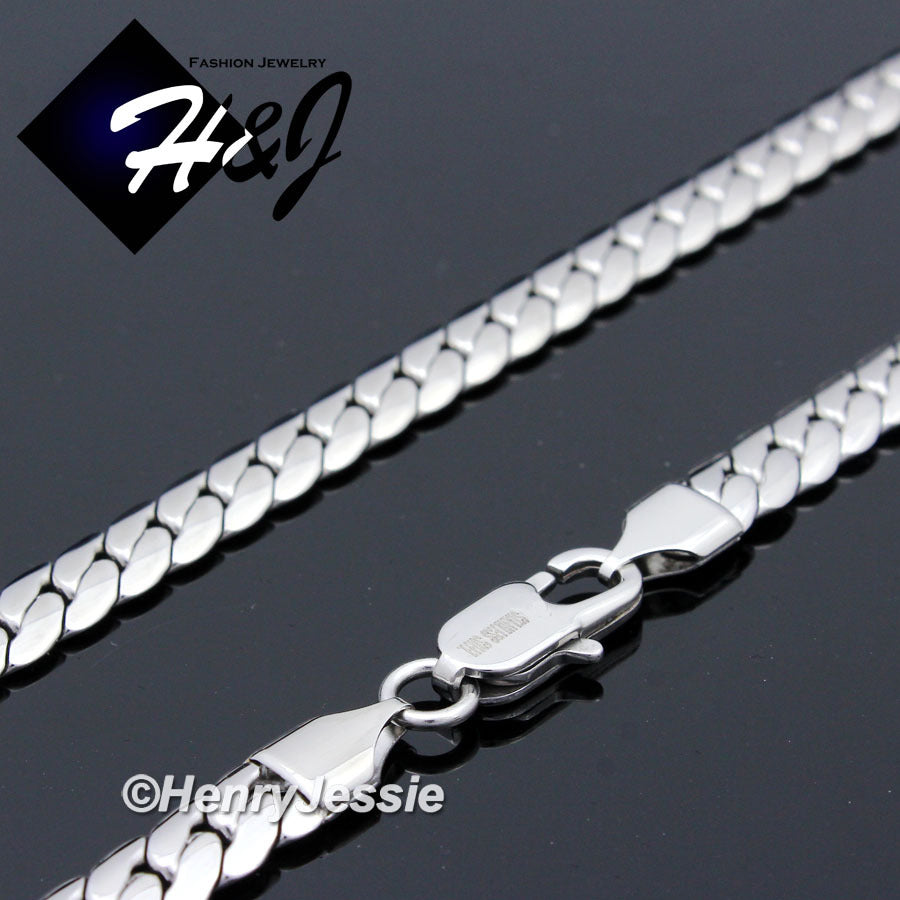 Men's 316L Stainless Steel Silver Miami Cuban Curb Chain Bracelet Necklace | 3/4/5/6/8mm | 7.5"-40" | N155